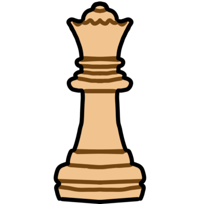 A very pale brown chess queen.